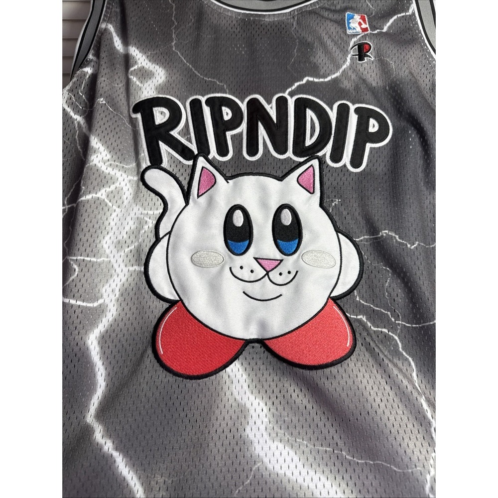 Ripndip Thunder  Lord Nermal Jersey Mitchell & Ness Lighting Xl Grey Limited HTF - Picture 4 of 14